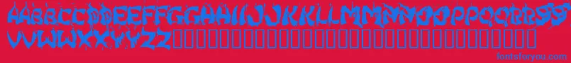 HongKongFistFuck Font – Blue Fonts on Red Background