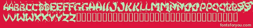 HongKongFistFuck Font – Green Fonts on Red Background