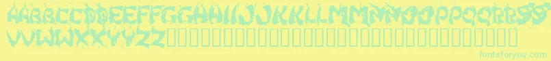 HongKongFistFuck Font – Green Fonts on Yellow Background