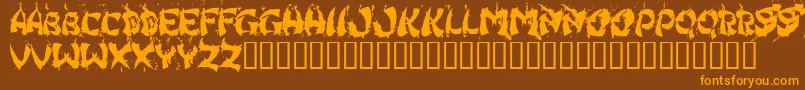 HongKongFistFuck Font – Orange Fonts on Brown Background