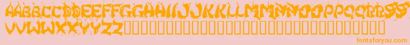 HongKongFistFuck Font – Orange Fonts on Pink Background