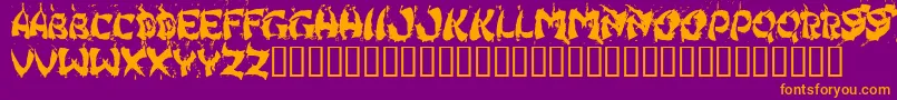 HongKongFistFuck Font – Orange Fonts on Purple Background