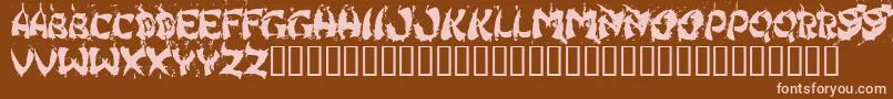 HongKongFistFuck Font – Pink Fonts on Brown Background