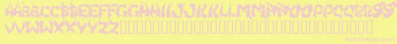 HongKongFistFuck Font – Pink Fonts on Yellow Background