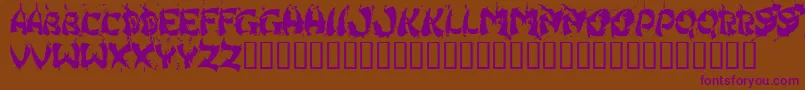 HongKongFistFuck Font – Purple Fonts on Brown Background