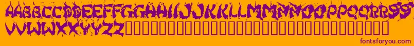 HongKongFistFuck Font – Purple Fonts on Orange Background