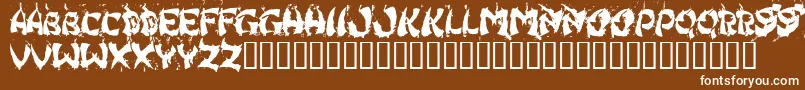HongKongFistFuck Font – White Fonts on Brown Background
