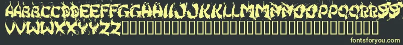 HongKongFistFuck Font – Yellow Fonts on Black Background