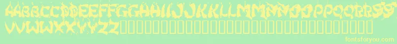 HongKongFistFuck Font – Yellow Fonts on Green Background