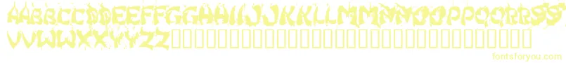 HongKongFistFuck Font – Yellow Fonts on White Background