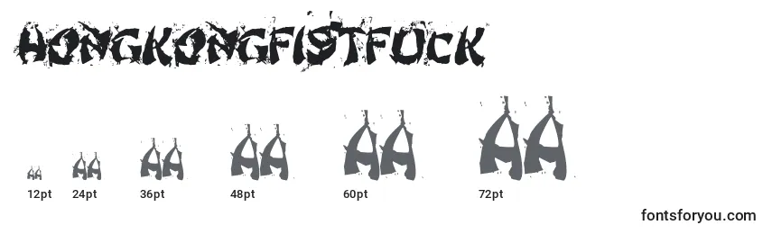 Размеры шрифта HongKongFistFuck