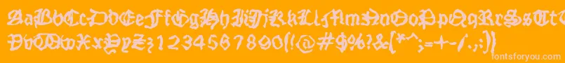 fuente Strangeblackletter – Fuentes Rosadas Sobre Fondo Naranja