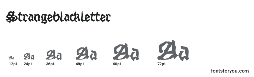 Strangeblackletter Font Sizes