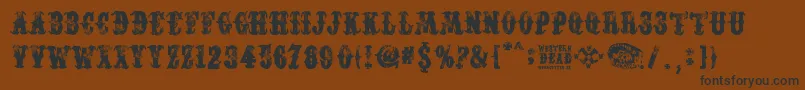 WesternDead Font – Black Fonts on Brown Background