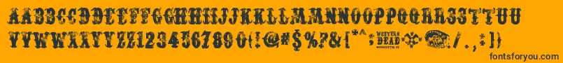 WesternDead Font – Black Fonts on Orange Background