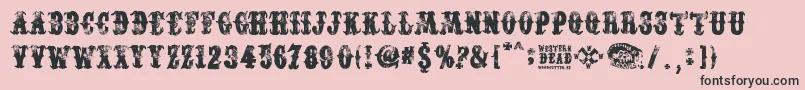 WesternDead Font – Black Fonts on Pink Background