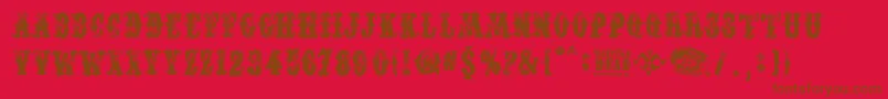 WesternDead Font – Brown Fonts on Red Background
