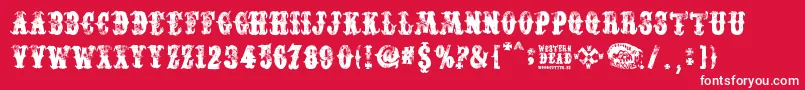 WesternDead Font – White Fonts on Red Background