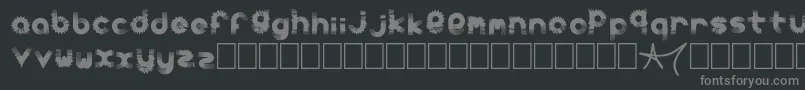 フォントCarbonchaosFonts – 黒い背景に灰色の文字