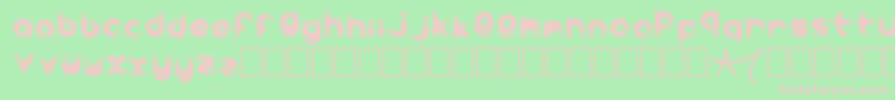 CarbonchaosFonts Font – Pink Fonts on Green Background