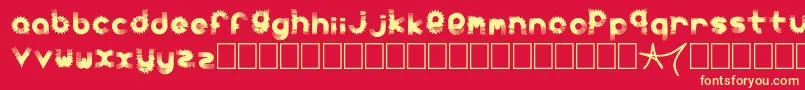 CarbonchaosFonts Font – Yellow Fonts on Red Background