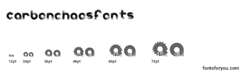 CarbonchaosFonts Font Sizes