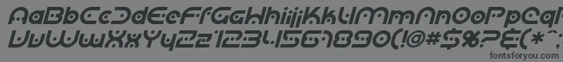 SfPlanetaryOrbiterItalic Font – Black Fonts on Gray Background