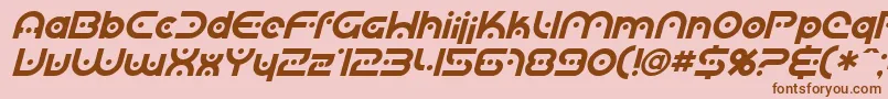 SfPlanetaryOrbiterItalic Font – Brown Fonts on Pink Background