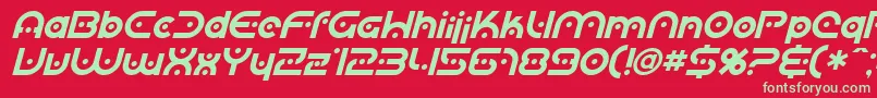 Шрифт SfPlanetaryOrbiterItalic – зелёные шрифты на красном фоне