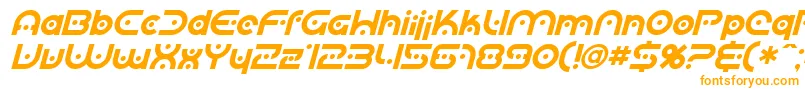 SfPlanetaryOrbiterItalic Font – Orange Fonts on White Background