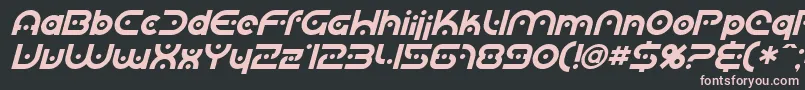 SfPlanetaryOrbiterItalic Font – Pink Fonts on Black Background