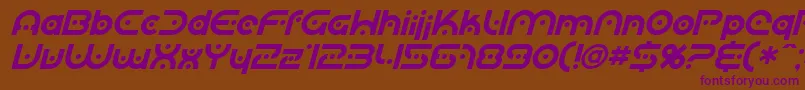 SfPlanetaryOrbiterItalic Font – Purple Fonts on Brown Background