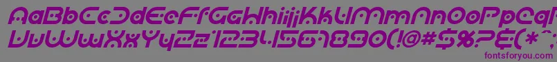 Czcionka SfPlanetaryOrbiterItalic – fioletowe czcionki na szarym tle