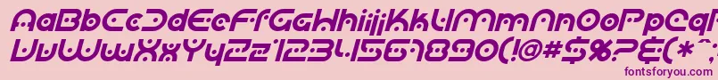 Police SfPlanetaryOrbiterItalic – polices violettes sur fond rose
