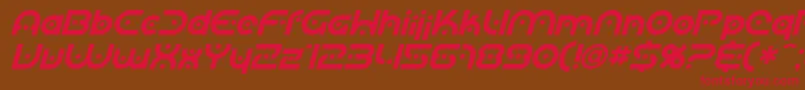 SfPlanetaryOrbiterItalic Font – Red Fonts on Brown Background