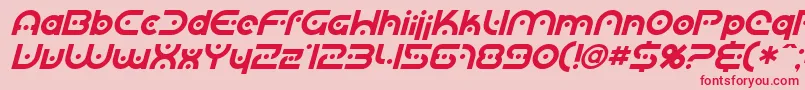 SfPlanetaryOrbiterItalic Font – Red Fonts on Pink Background