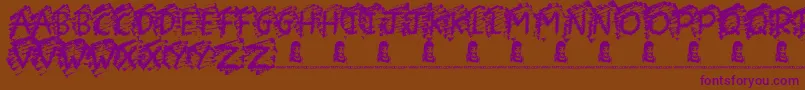 Шрифт CarWash – фиолетовые шрифты на коричневом фоне