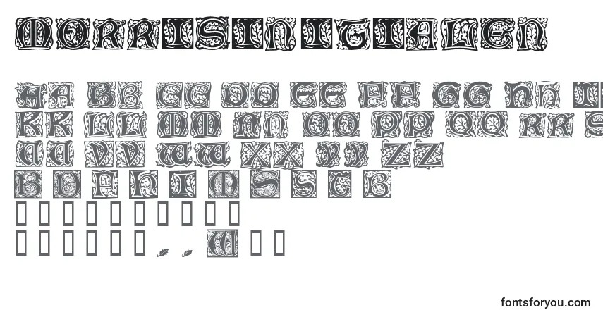 Czcionka MorrisInitialen – alfabet, cyfry, specjalne znaki