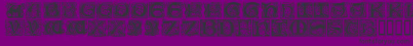 MorrisInitialen Font – Black Fonts on Purple Background