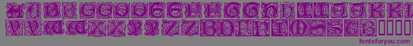 MorrisInitialen Font – Purple Fonts on Gray Background