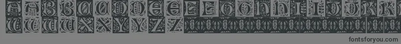 Gothic Leaf-Schriftart – Schwarze Schriften auf grauem Hintergrund
