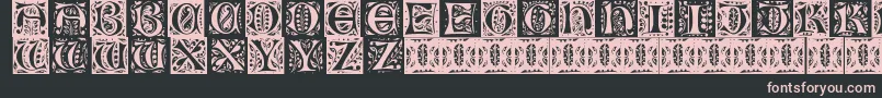 Gothic Leaf Font – Pink Fonts on Black Background
