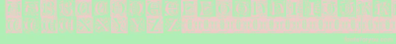 Gothic Leaf Font – Pink Fonts on Green Background