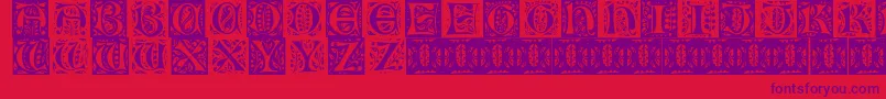fuente Gothic Leaf – Fuentes Moradas Sobre Fondo Rojo