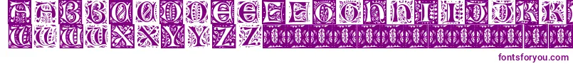 Gothic Leaf Font – Purple Fonts on White Background