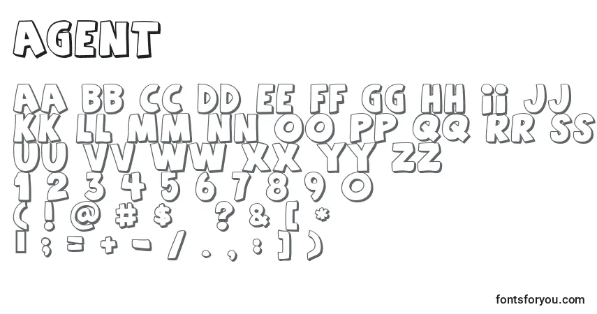 Шрифт Agent – алфавит, цифры, специальные символы