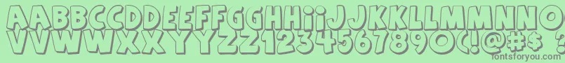 Agent Font – Gray Fonts on Green Background