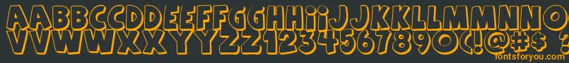 Agent Font – Orange Fonts on Black Background