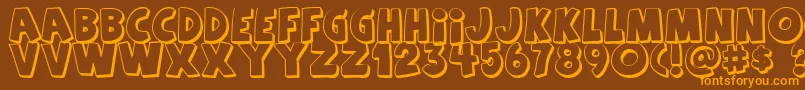 Agent Font – Orange Fonts on Brown Background