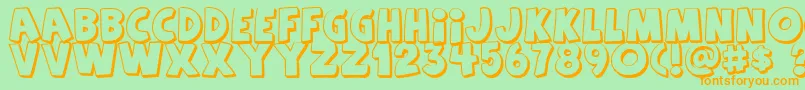 Agent Font – Orange Fonts on Green Background